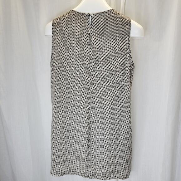 Philosophy Split Hem Tunic Shell Black White Tan, M, NWT - Picture 8 of 11